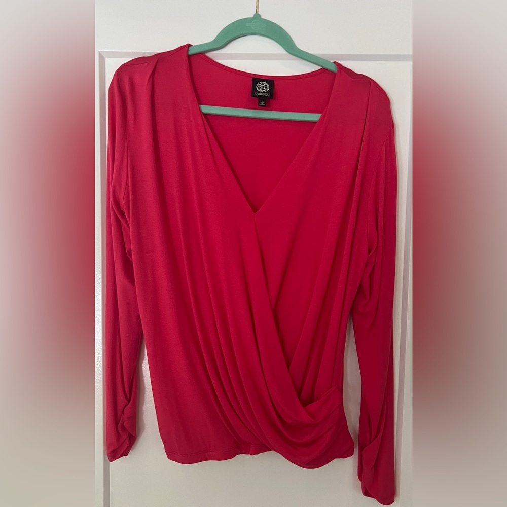 Bobeau Size L Red Long Sleeve sweater only worn twice